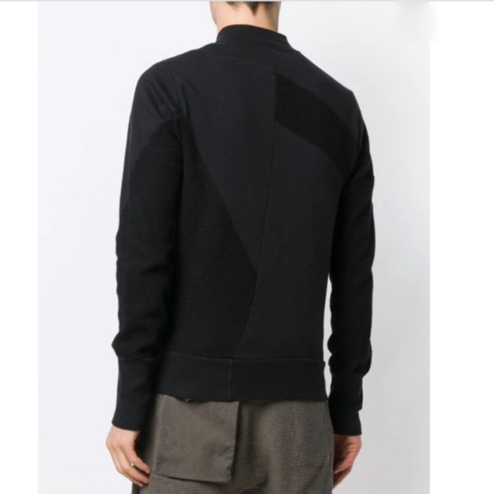 NWT THOM KROM Mesh Panel Black Bomber Jacket Large - Picture 2 of 12